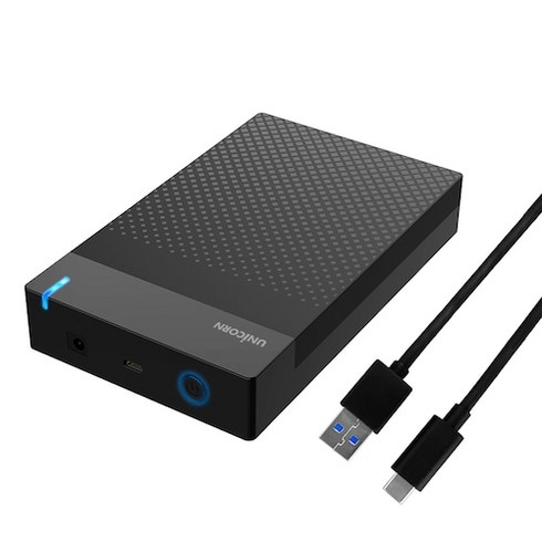 3.5외장하드케이스 - 유니콘 HDD-500V USB3.1 C to A 3.5인치 유무선 외장하드케이스