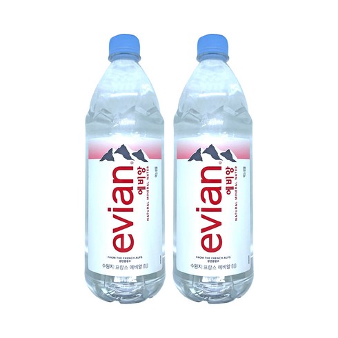 면세점비앙카 - evian 에비앙 프랑스 천연광천수 생수, 1000L, 2개