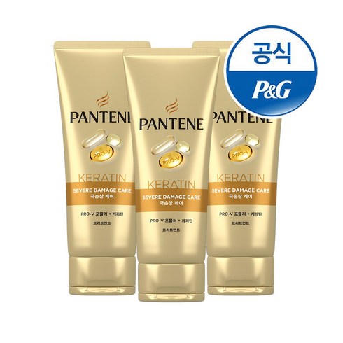 헤어트리트먼트 - 팬틴 콜라겐 극손상케어 트리트먼트, 220ml, 3개