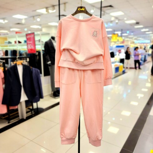 [신디키즈]논현점**23신상품 가격인하##베이직한 라인의 상하 세트!! 세상 편해서 매일 입기 좋은 요일별 웜업새트 CIMS23W05 핑크