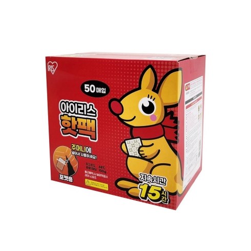 아이리스 포카포카 캥거루 포켓용 핫팩 80g, 50개