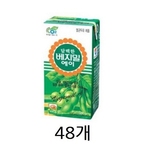 담백한 베지밀A 검은콩두유 190ml x 80팩 - 베지밀 A 담백한맛, 190ml, 48개