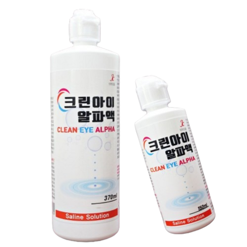 크린아이알파액 - [사은품 증정] 크린아이 하드 드림 렌즈 식염수 세정 세척제 150ml 370ml + 렌즈케이스 & 집게, 54개