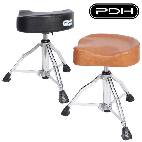 PDH 고급 드럼 의자 (오토바이 안장 스크류 타입 높이 조절 메모리 락 장착) SW-DT-41B, 선택1.브라운 (SW-DT-41BN)