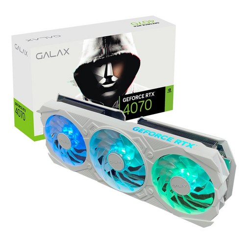 갤럭시 GALAX 지포스 RTX 4070 EX GAMER WHITE OC D6X 12GB, 갤럭시 RTX4070 EX 화이트