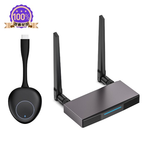 2023년 가성비 최고 예스카모손난로 - 예스카모 무선 영상 어댑터 1800P 무선 HDMI 송신기 및 수신기 4K VGA 연장기+한글 설명서