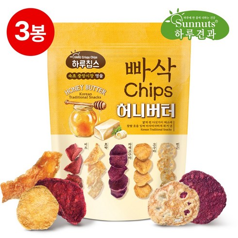 빠삭칩 - 빠삭칩 허니버터 200gx3개, 200g, 3개