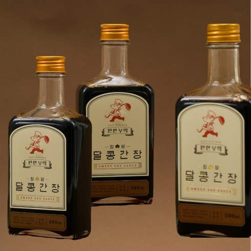 국산 수제 저염 명품 맛간장 청담 달콩간장 300ml 3개