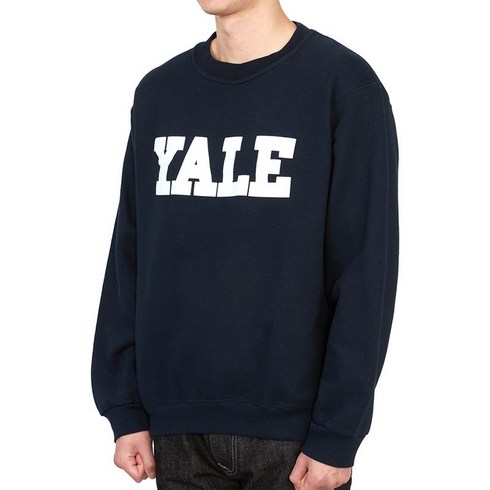 와일드동키 [와일드동키] FG YALE DEEP NAVY BLUE M 남자 기모 긴팔 맨투맨 티셔츠