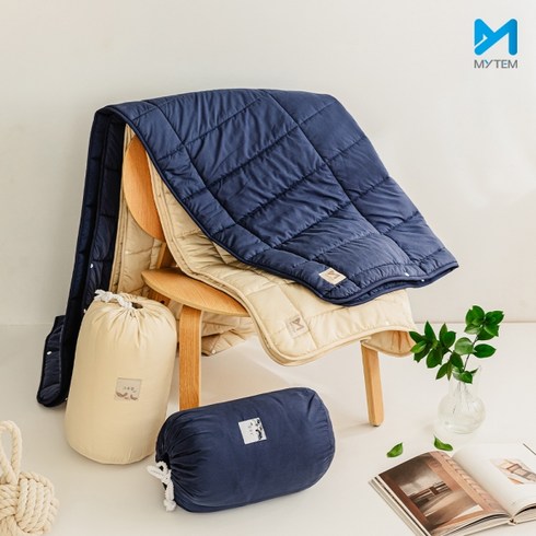 [마이템] 그루잠 무릎 패딩 캠핑 담요_아이보리