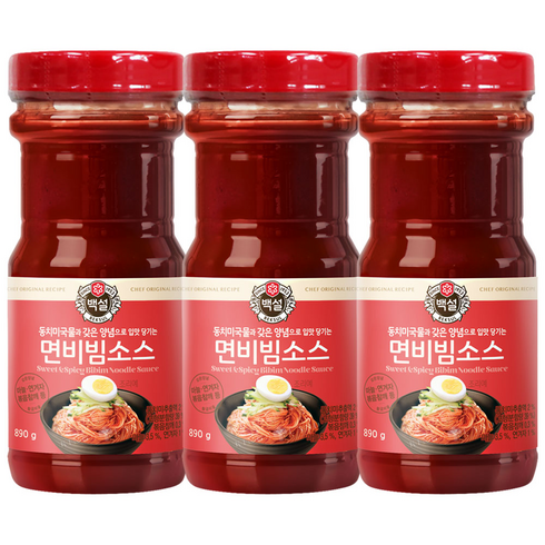 백설비빔면소스 - 백설 면비빔소스, 3개, 890g