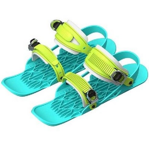 2023년 가성비 최고 숏스키세트 미니스키세트 - 숏스키 세트 인라인스키 플레이트 블레이드 짧은 스키 미니 스노우 보드 스케이트, 어린 이용 녹색, 36cm