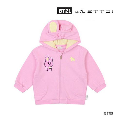 에뜨와bt21 - [에뜨와 가을]BT21베이직후드집업(쿠키PINK)_07Q02504158