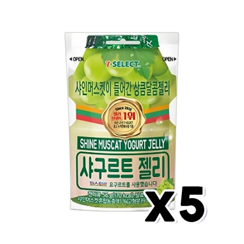 세븐일레븐 샤구르트젤리 디저트간식 56g x 5개, 단품