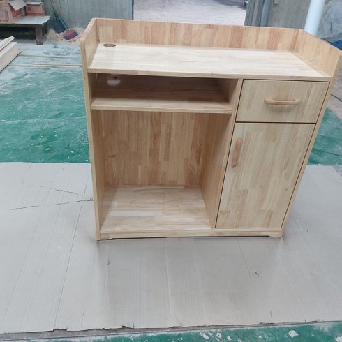 원목 식당 미니 카운터 일자형 맞춤 주문, 고무나무