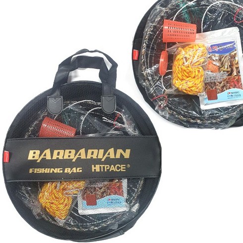 로얄 어부통발 5종세트 (통발+가방+로프+미끼통+집어제), 로얄 원형통발세트 (대형)