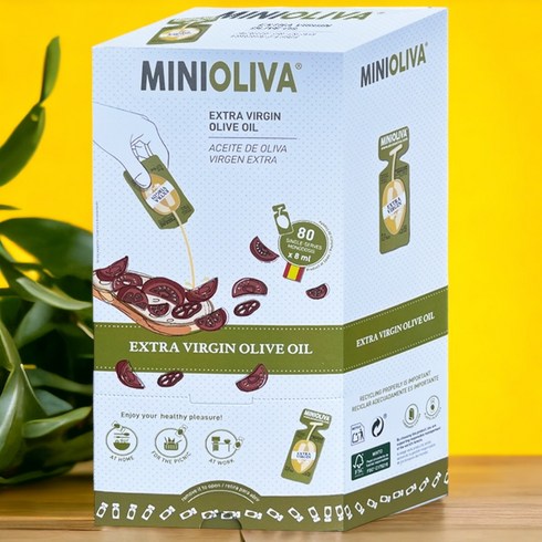 코스트코 MINIOLIVA 미니올리바 엑스트라버진 올리브 오일 640ML (8ML X 80개) 압착올리브유, 1개