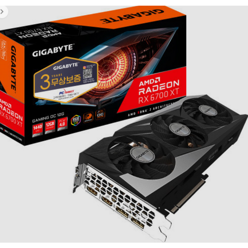 2024년 가성비 최고 RX 6700 XT - 기가바이트 라데온 RX 6700 XT Gaming OC D6 12GB 그래픽카드 (제이씨현)