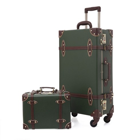 크로커다일 캐리어  - 엔틱 가죽 패턴 기내용 캐리어 수하물용 명품 가방 백 여행 캠핑 중대형 케리어