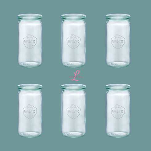 WECK 원통형 340ml WE975 1박스 6개, 기본구성 6개