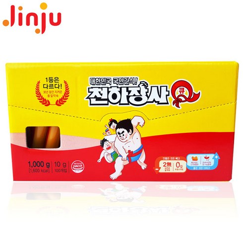 진주햄 천하장사Q 1000g (10gx100개입), 2개, 1kg