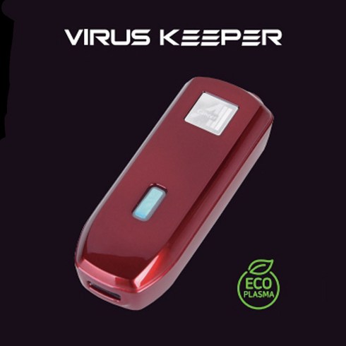 Virus Keeper 바이러스 키퍼 특허 등록 목걸이형 음이온 공기청정기 살균효과 99.9%, 2. 레드, 1개