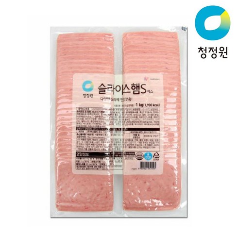 슬라이스햄1kg - 청정원 슬라이스햄S 1kg, 1개