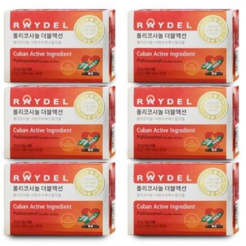 레이델 폴리코사놀 더블액션 200 mg X 30정 김명민 폴리코사놀, 6박스