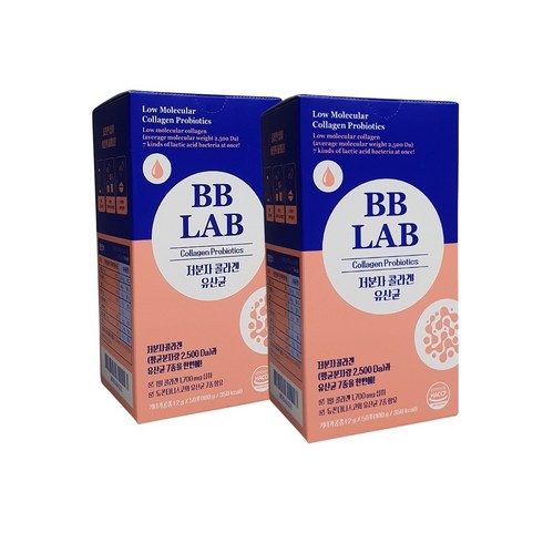 뉴트리원 비비랩 저분자콜라겐유산균(2g x 50포)x 2통, 100g, 2개