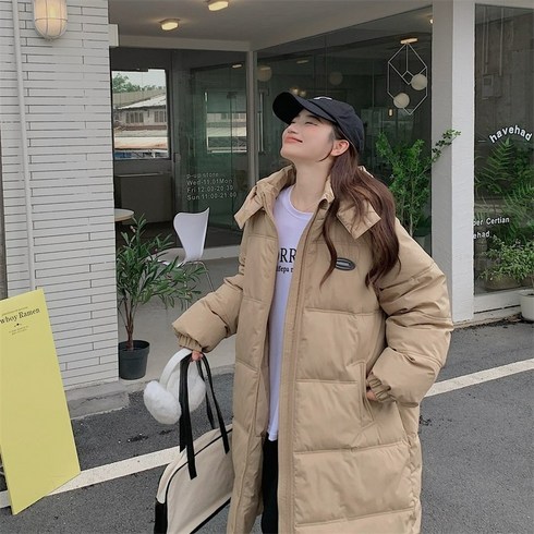 2023년 가성비 최고 여성경량롱패딩 - ANYOU 경량패딩 패딩 여중 롱여중 롱패딩 루즈핏 도톰한 빵 패딩 패션