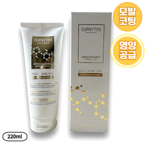 <220mlx2개>모발 단백질 코딩 Eupytos 유피토스 헤어팩 살롱 트리트먼트 미네랄팩 아미노세라마이트, 2개, 220ml”></a>
                </div>
<div class=