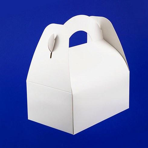 팩맨 조각케익상자 50매 쿠키 마카롱 답례품 선물손잡이상자, 50개, 화이트 (소)