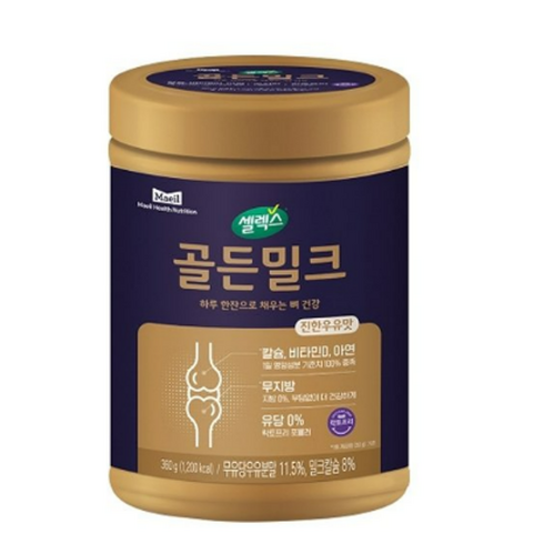 매일유업 성인을 위한 뼈건강 우유칼슘 분유 골든밀크 360g X 2, 720g, 1개