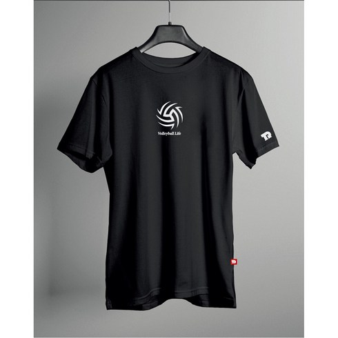 더림 배구 반팔 메쉬 티셔츠 트레이닝 라운드 드라이 기능성 단체, 블랙