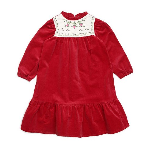 (리틀그라운드)룰라비 73C22-400-02 골덴자수원피스 여아원피스 아동드레스 아동겨울옷