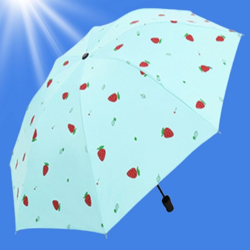 블루리빙 3단 자외선차단 자동 암막 우산 양산 우양산