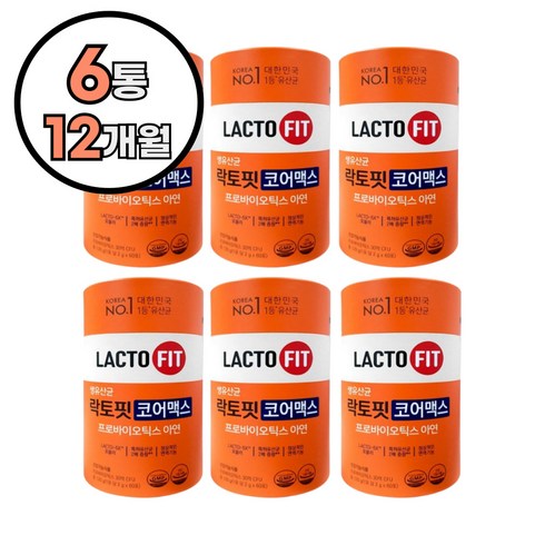 락토핏 코어맥스 - 종근당건강 락토핏 생유산균 코어맥스, 110g, 6개