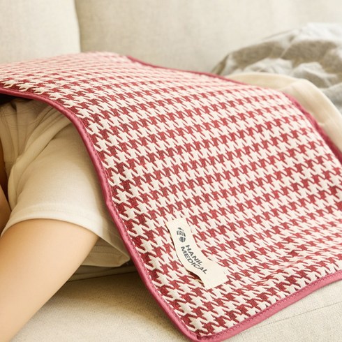 한일의료기 전기 찜질팩 온열 찜질기 배 무릎 어깨 찜질매트, 레드