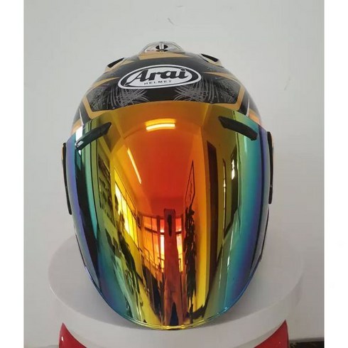 아라이 경량 그래픽 arai 바이크 헬멧, 5-금칼-황금 렌즈 포함