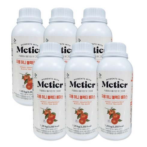 1+1 메티에 자몽 허니 블랙티 베이스 1.25kg (6개박스), 6개