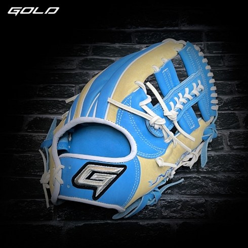 골드 2024 내야글러브 내야수 유니크 PRO-JH 야구글러브 스카이블루/카멜, 1개