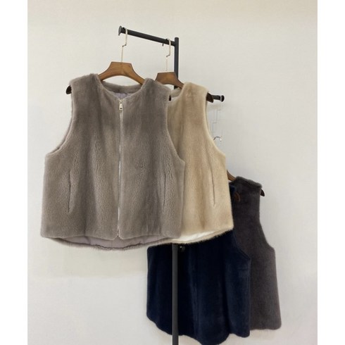 [국내생산 신상품] 리얼 밍크 풀스킨 훼메일 조끼 베스트 천연밍크조끼 여성밍크조끼 리얼 밍크조끼 밍크베스트 여성 지퍼 밍크조끼 리얼 밍크 베스트 팔로미로 밍크