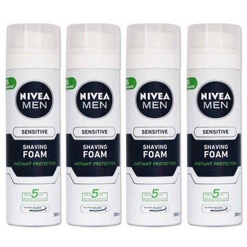 2023년 가성비 최고 쉐이빙폼 - 니베아 맨 센서티브 쉐이빙 폼, 200ml, 4개