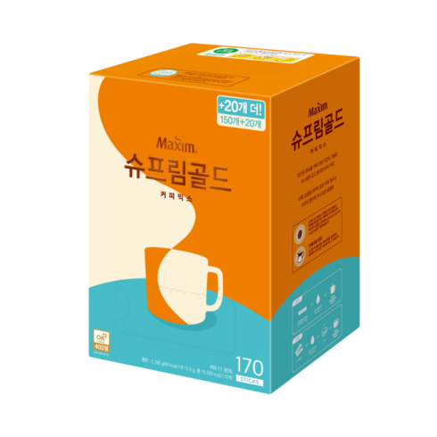 맥심 슈프림 골드 커피믹스, 12g, 170개입, 3개