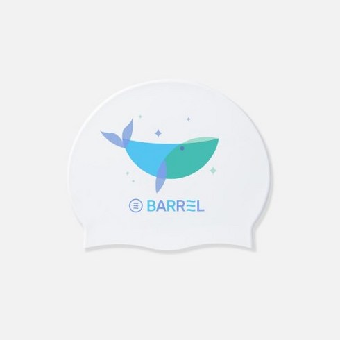 BARREL 뉴 돌핀 실리콘 스윔 캡 화이트 (B3SUASC009WHT), One Size, 1개