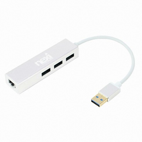 USB 허브 USB3.0 3포트허브기가비트 랜카드 NX409-1