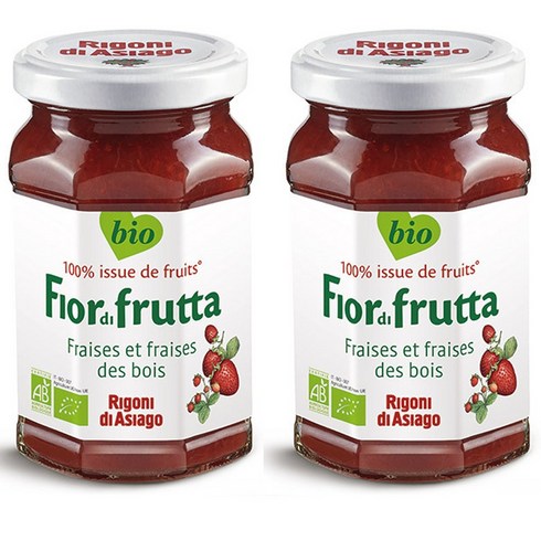 RIGONI DI ASIAGO Fiordifrutta fraises des bois 리고니 디 아시아고 오가닉 비건 와일드 스트로베리 산딸기 잼 스프레드 250g 2병, 2개