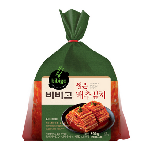 비비고 썰은 배추김치, 900g, 1개