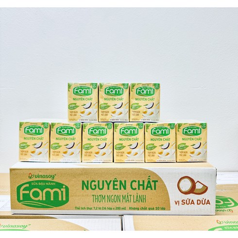 다낭달랏 - FAMI 두유 COCONUT MILK 베트남 fami 두유 코코넛 두유, 36개, 200ml