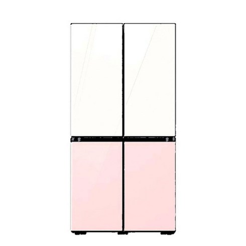 [삼성] 비스포크 4도어 키친핏 냉장고 615L 글램화이트+글램핑크 RF60C9012APWP
